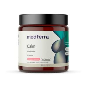 Medterra, Calm 25mg CBD+ Gummies, Strawberry Lemonade, Broad Spectrum THC-Free, 20ct, 500mg CBD France medterra, calm 25mg Delta 9 THC France