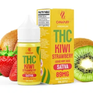 CanaPuff Kiwi Strawberry 89mg THC Liquid, 30 ml France canapuff kiwi strawberry Delta 9 THC France