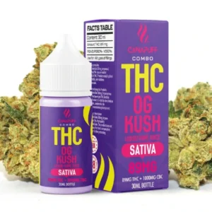 CanaPuff THC/1000mg CBC OG Kush 89mg THC Liquid, 30 ml France canapuff thc/1000mg cbc Delta 9 THC France