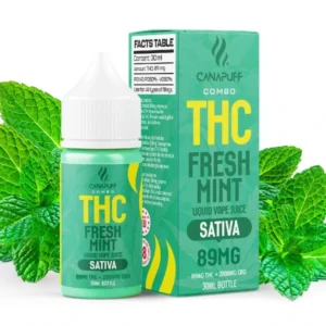 CanaPuff THC/2000mg CBD Fresh Mint 89mg THC Liquid, 30 ml France canapuff thc/2000mg cbd Delta 9 THC France
