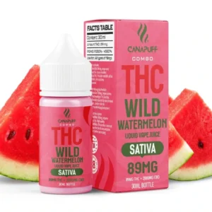 CanaPuff THC/2000mg CBD Wild Watermelon 89mg THC Liquid, 30 ml France canapuff thc/2000mg cbd Delta 9 THC France